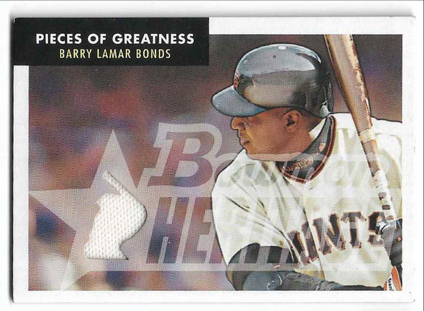 Barry Bonds 2007 Bowman Heritage Pieces of Greatness Card PG-BB