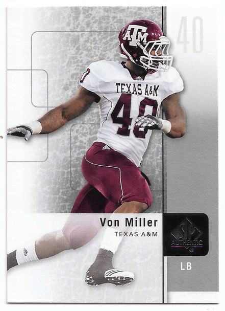 Von Miller 2011 SP Authentic Rookie Card 30