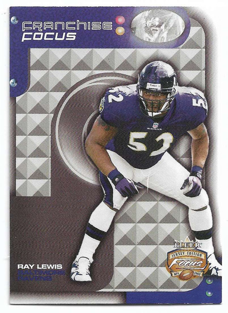Ray Lewis 2002 Fleer Focus Jersey Edition Franchise Focus  Card 3 FF