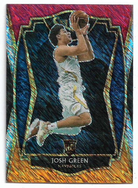 Josh Green 2020-21 Panini Prizm Premier Level Red/White/Orange Shimmer Rookie Card 192