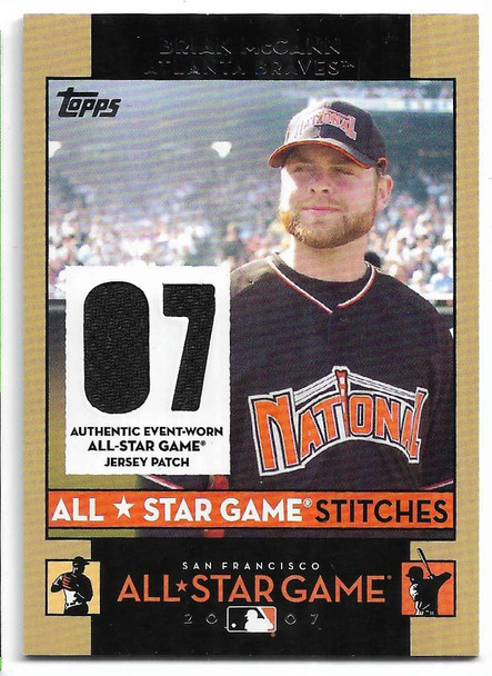 Brian McCann 2006 Topps All-Star Game Stitches Card AS/BM