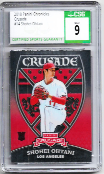 Shohei Ohtani 2018 Panini Chronicles Crusade Card 14 Graded 9 CSG Shohei Ohtani 2018 Panini Chronicles Crusade Card 14 Graded 9 CSG