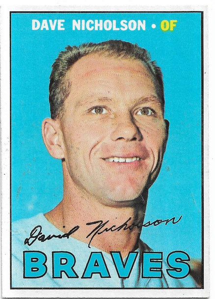 Dave Nicholson 1967 Topps Card 113 (a)