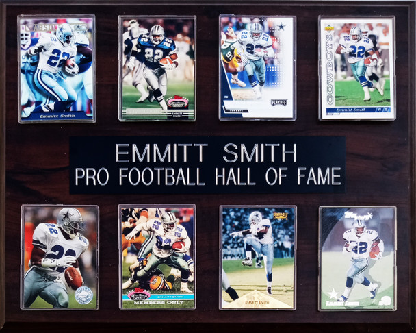 Emmitt Smith Dallas Cowboys 8-Card 12x15 Cherry-Finished Plaque