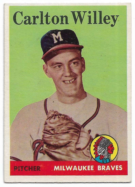 Carlton Willey 1958 Topps Card 407
