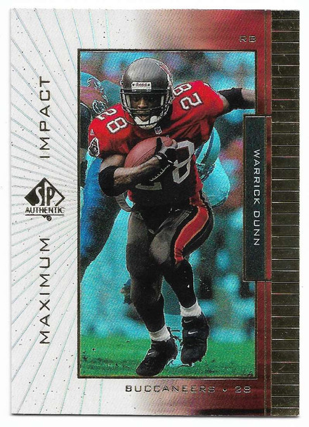 Warrick Dunn 1999 SP Authentic Maximum Impact Card MI-6