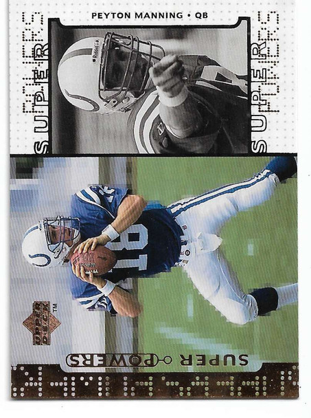 Peyton Manning 1998 Upper Deck Super Powers Card S16