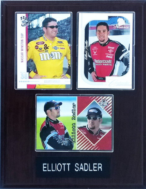 Elliott Sadler NASCAR 3-Card 7x9 Plaque Elliott Sadler NASCAR 3-Card 7x9 Plaque