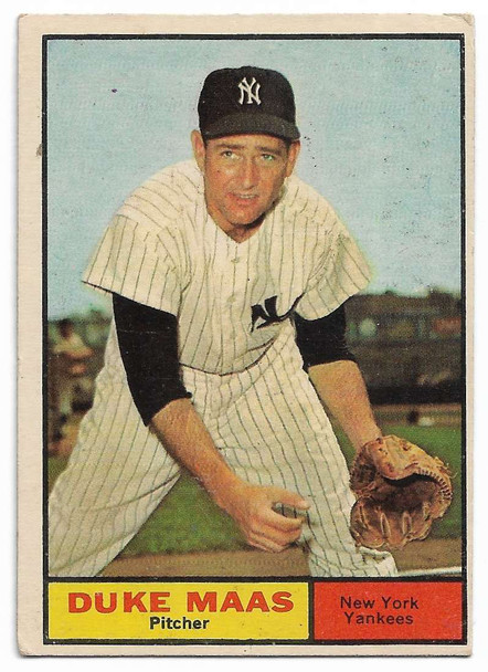 Duke Maas 1961 Topps Card 387