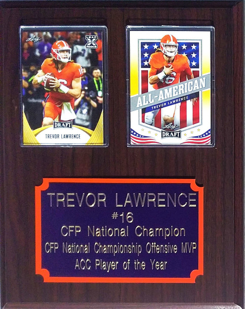Trevor Lawrence Jacksonville Jaguars 2-Card 8x10" Cherry-Finished Stats Plaque Trevor Lawrence Jacksonville Jaguars 2-Card 8x10" Cherry-Finished Stats Plaque