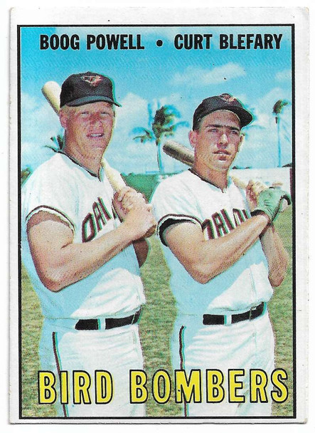 Boog Powell Curt Blefary 1967 Topps Bird Bombers Card 521