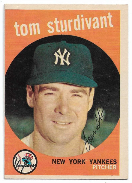 Tom Sturdivant 1959 Topps Card 471