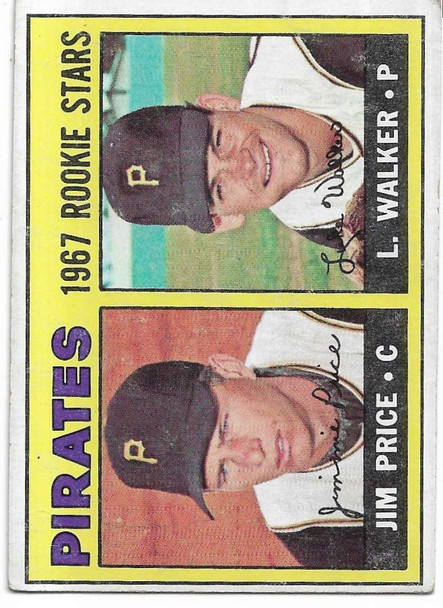 Jim Price Luke Walker 1967 Pirates Rookie Card 123 B