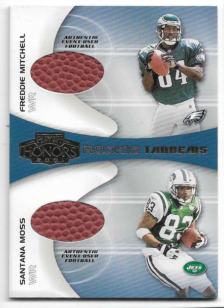 Freddie Mitchell/Santana Moss 2001 Playoff Honors Rookie Tandem Football Card RT-10