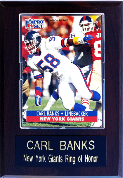 Carl Banks New York Giants Player Plaque