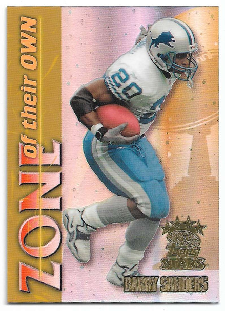 Barry Sanders 1999 Topps Stars Zone of Their Own Card 0551/1999