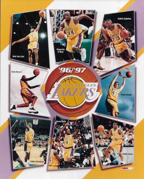 1996-97 Los Angeles Lakers Collage 8x10" Photo
