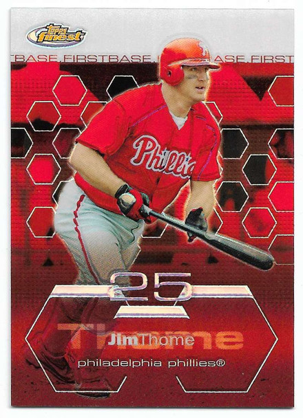 Jim Thome 2003 Finest Refractor Card 45