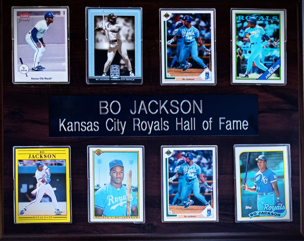 Bo Jackson Kansas City Royals 8-Card 12x15 Cherry-Finished Plaque