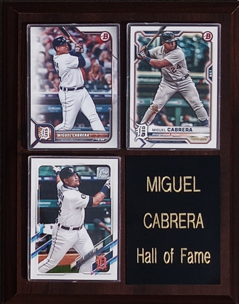 Miguel Cabrera Detroit Tigers HOF 3-Card Plaque