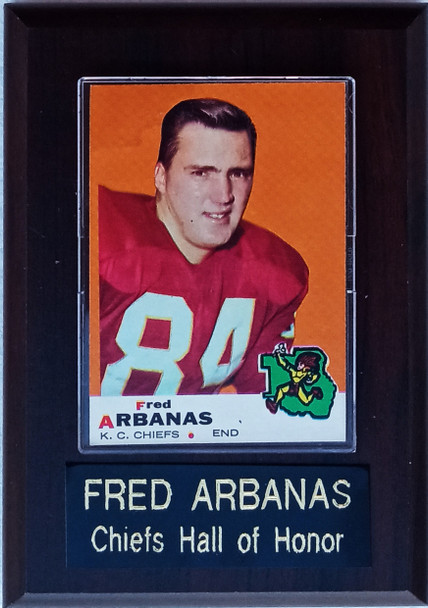 Fred Arbanas Kansas City Chiefs Player Plaque