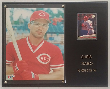 Chris Sabo Cincinnati Reds 3-Card Plaque