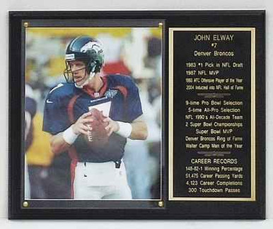 Sammy Winder Denver Broncos Autographed 8x10 Photo in a 12x15  Cherry-Finished Stats Plaque