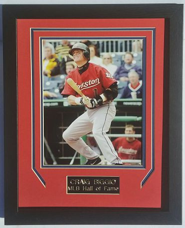 Framed Craig Biggio Hall of Fame Houston Astros Baseball 12x15