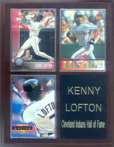 Kenny Lofton Cleveland Indians 3-Card 7x9 Plaque