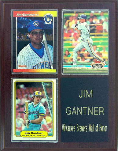 Jim Gantner Milwaukee Brewers 3-Card 7x9 Plaque