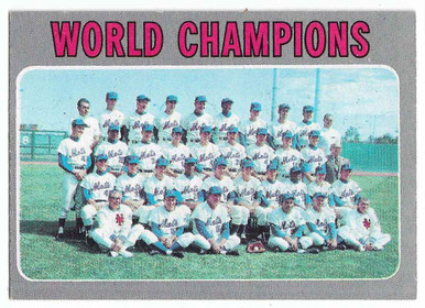 New York Mets 1969 World Champions 1970 Topps Team Card 1