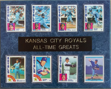 George Brett Kansas City Royals 8-Card 12x15 Cherry-Finished Plaque