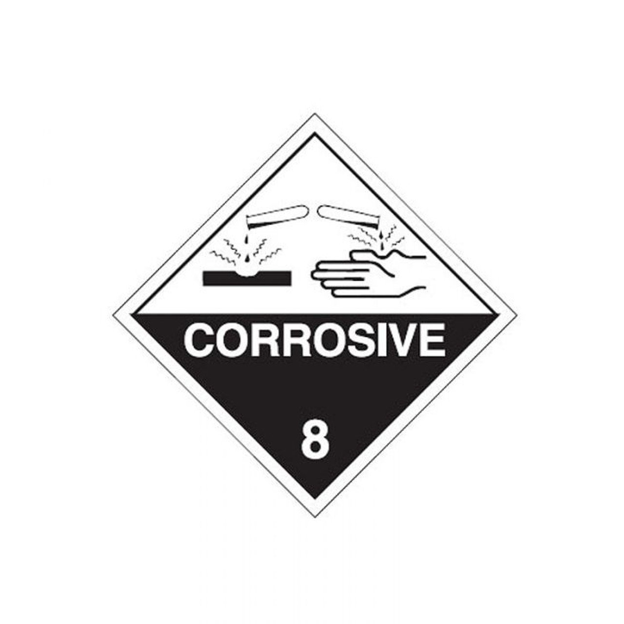 Corrosive 8 Dangerous Goods Signs Express Safety