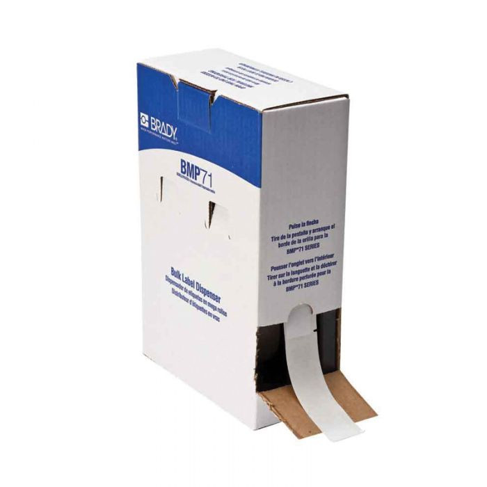 M71-23-427 25.4mm x 101.6mm White - Self Laminating Labels