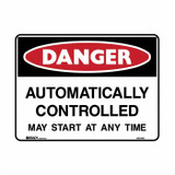 Automatically Controlled May Start At Any Time - Danger Signs