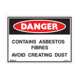 Contains Asbestos Fibres Avoid Creating Dust - Danger Signs - Part No. 842507