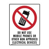 Do Not Use Mobile Phones Beyond This Point - Prohibition Signs - Part No. 855041