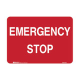 Emergency Stop Text Only - first aid Signs
