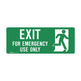 Exit For Emergency Use Only - Floor Signs