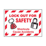 Lockout For Safety Short Cuts Cause accidents - Lockout Signs