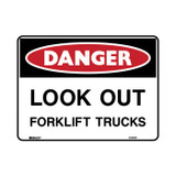Look Out Forklift Trucks - Danger Signs