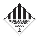 Miscellaneous 9 - Dangerous Goods Signs