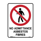 No Admittance Asbestos Fibres - Prohibition Signs