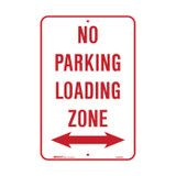 No Parking Loading Zone Both Arrows - Parking Signs