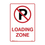 No Parking Picto Loading Zone - Parking Signs