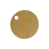 Blank Brass Round Metal Tag