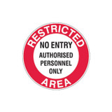 Restricted Area No Entry Authorised Personnel Only - Floor Signs