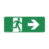 Running Man Exit Right Arrow - Exit Signs