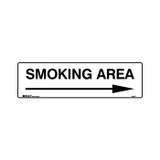 Smoking Area Right Arrow - No Smoking Signs