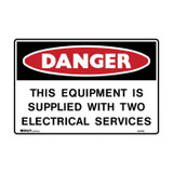 This Equip Is Supplied With Two Electrical Services - Danger Signs